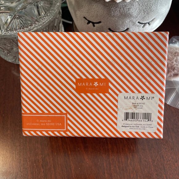 Mara-Mi Black & White Floral Thank You Cards, 50 count - NIB - Picture 3 of 3